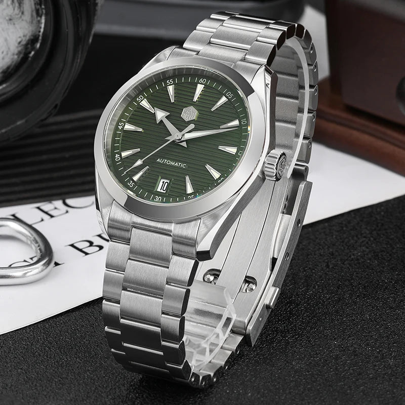 San Martin SN0113W V2 Men Watch NH35 Movement Sapphire BGW9 Luminous Waterproof Fashion Luxury 38mm Automatic Mechanical Watches