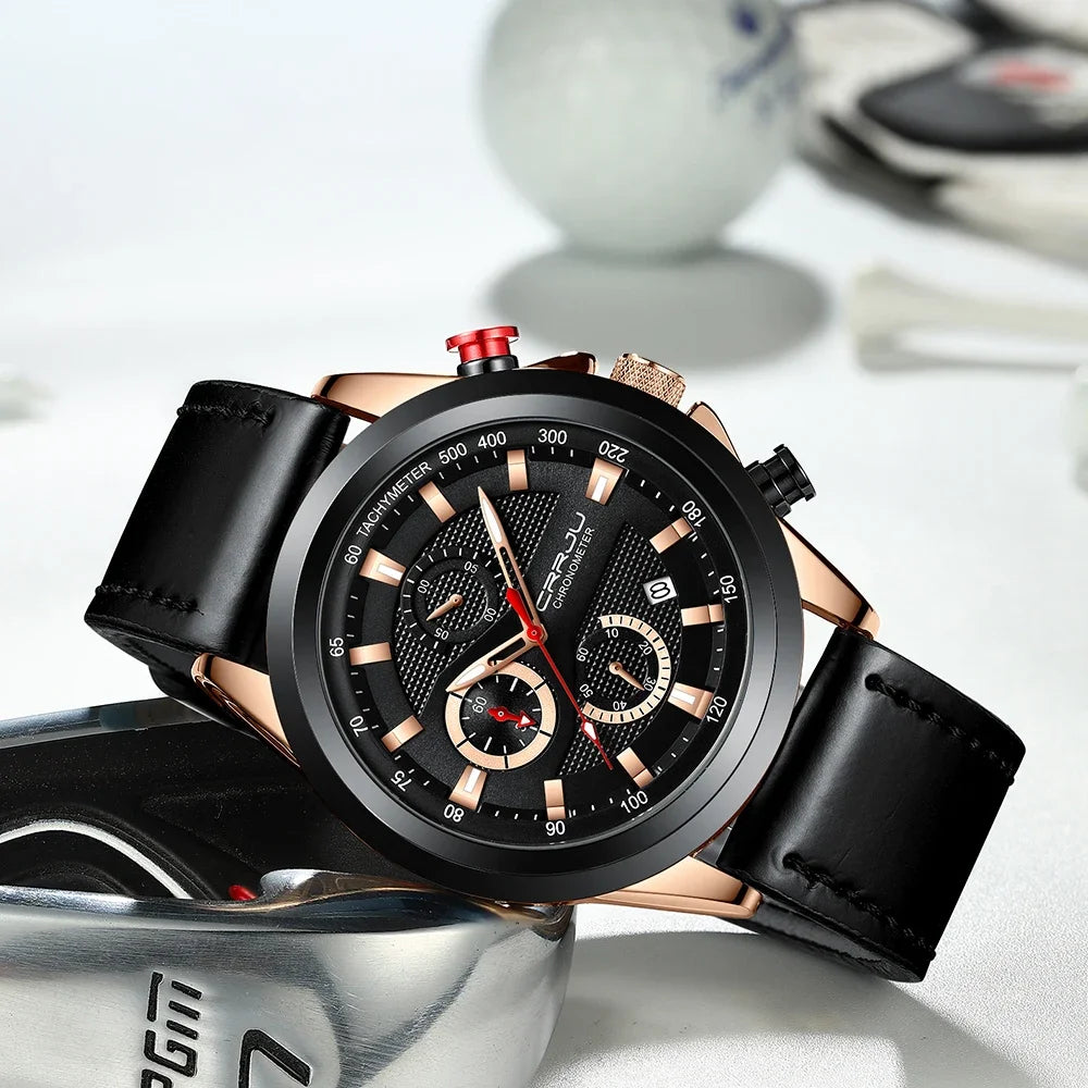 Top Brand Men's Watches Luxury Square Quartz Wristwatch Waterproof Luminous Chronograph Watch for Men Date Clock