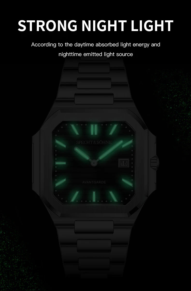 2025 New Fashion Cubic Specht & Söhne Watches For Men Ultrathin Steel Sapphire Crystal Quartz Wristwatch Relogio Masculino