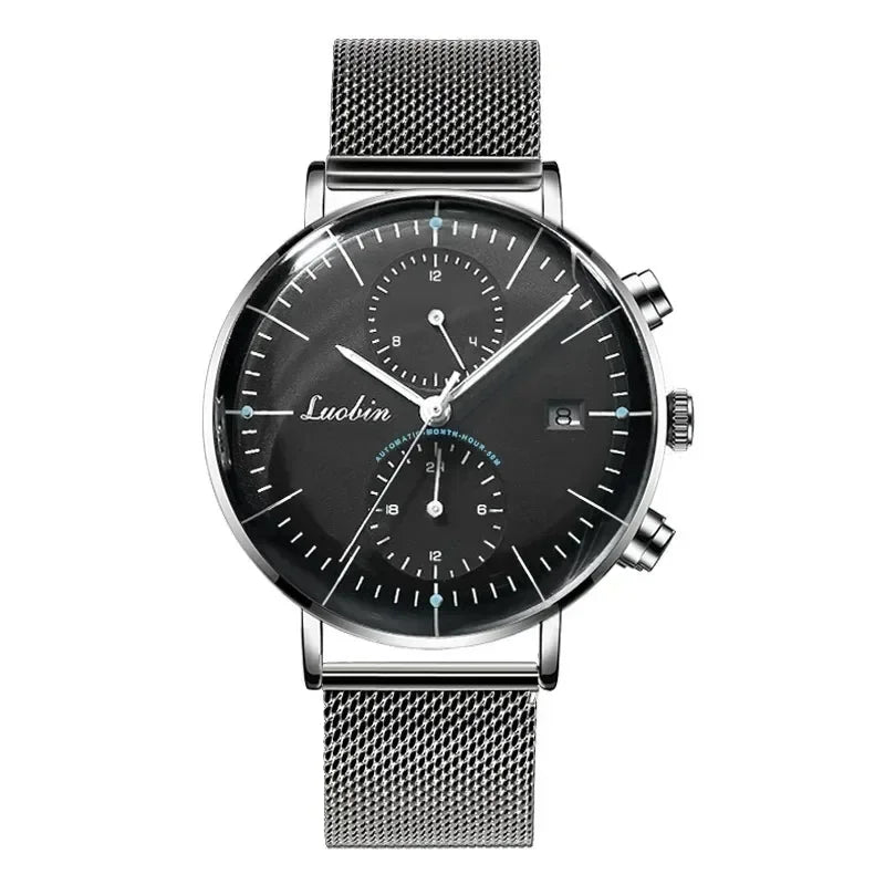42mm Classic Fashion Quartz Watch Chronograph Calendar Luminous Waterproof Stainless Steel Mens Quartz Watch Luxury Watch Custom