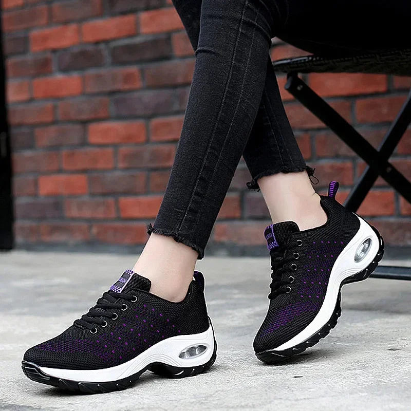 Woman Sneakers Fashion Casual Shoes Summer Cushion Mesh Female Shoes Comfortable Breathable Heightening Sneakers for Women