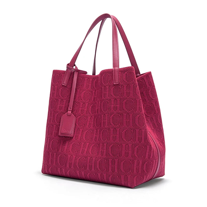 Women's Luxury Design Multi functional Handheld Shopping Handbag Fashionable New 2024 Solid Color Handbag