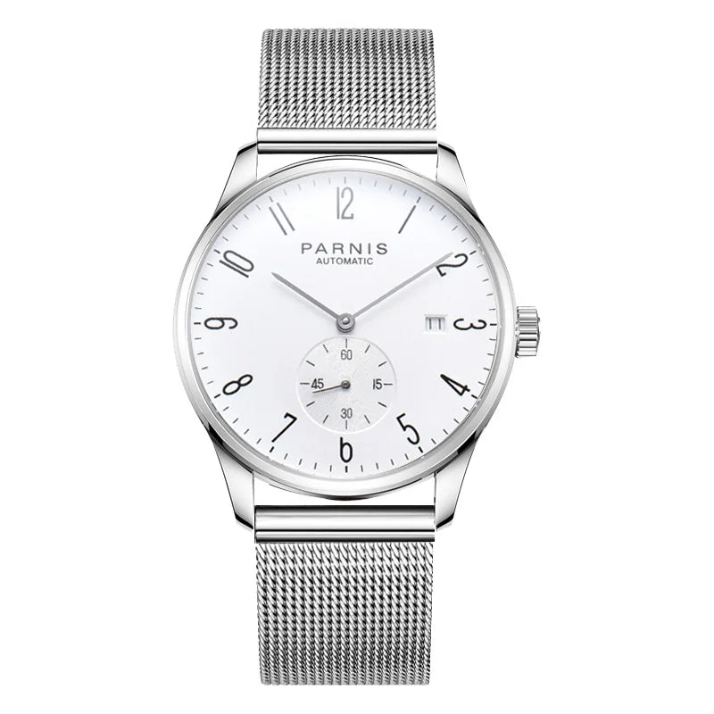 Parnis Mechanical Watches Minimalist Watch for Men Wristwatch Luxury Waterproof Automatic hombre Relogio Masculino Calendar 2025