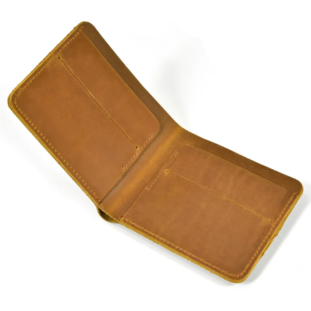 Vintage Men Wallet Genuine Leather Short Purse Wallet Men Small Slim Coin Purse Bifold Carteira Slim Male Coin Wallet Cowskin
