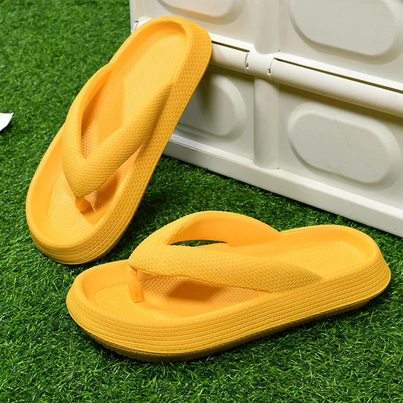 MAEDEF 2024 Thick Sole Slippers Men EVA Flip Flops Summer Shoes 2024 Couple Slippers Big Size 47 Outdoor Beach Sandals for Men