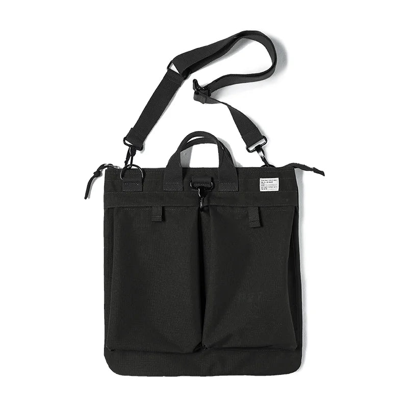 Maden Men's Flyers Helmet Canvas Bag Large Capacity Crossbody Shoulder Messenger Bag Designer Tablet Computer Handbag