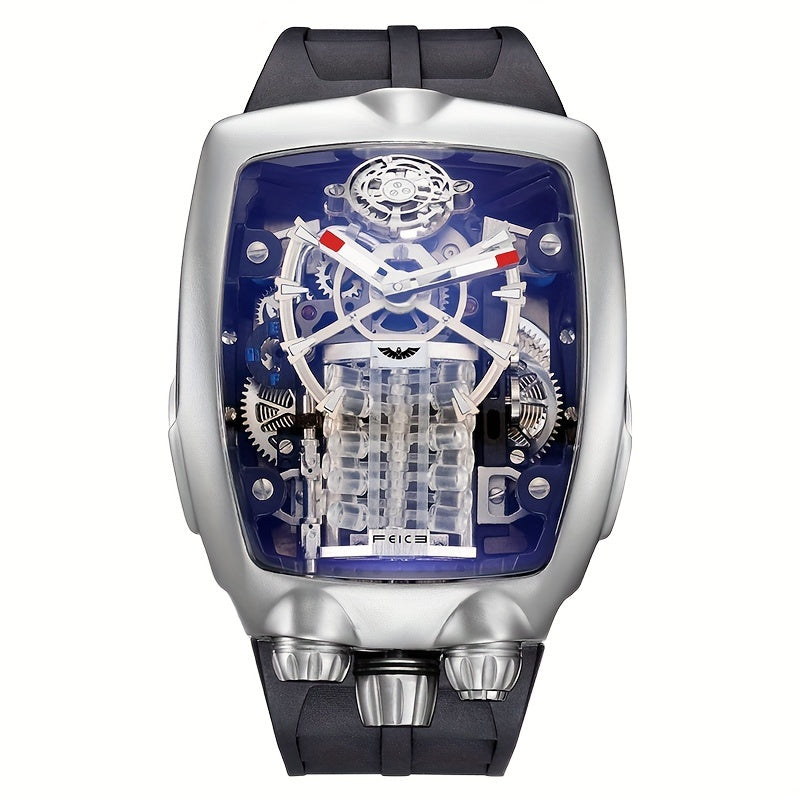 [FEICE Mechanical Watch] FEICE Brand Automatic Mechanical Supercar Concept Watch - High-end Large Dial Men's Watches - Waterproof Fashion Trend Men's Watches Without Battery Gifts For Men