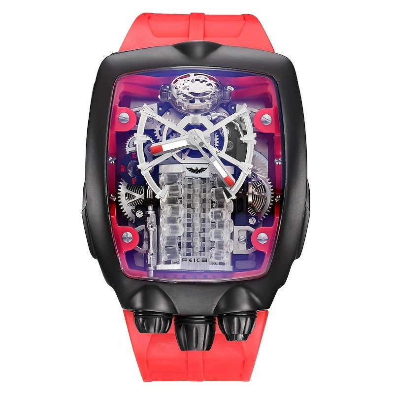 [FEICE Mechanical Watch] FEICE Brand Automatic Mechanical Supercar Concept Watch - High-end Large Dial Men's Watches - Waterproof Fashion Trend Men's Watches Without Battery Gifts For Men
