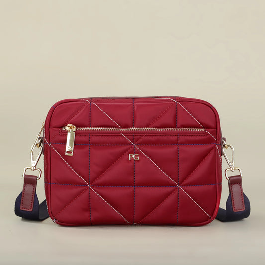 PG nylon fabric multi-functional waterproof folding new design fashion square crossbody bag