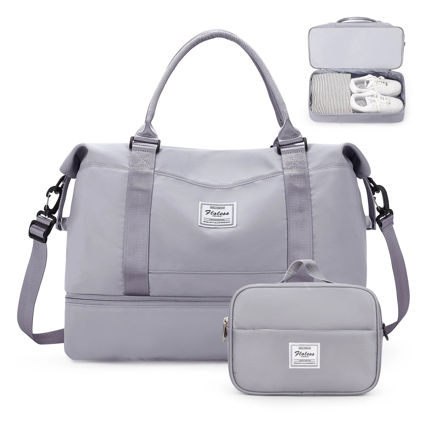 Weekender Bags for Women Personal Item Travel Bag with Shoes Compartment Overnight Travel Duffel Bag with Toiletry Bag Gym Bag