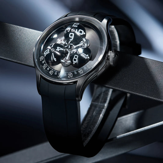 OBLVLO Luxury Design Mens Stak Trek Blue Nightlight Automatic Watches Three Body Theme Waterproof Mechanical Watch BLM-TRISOME