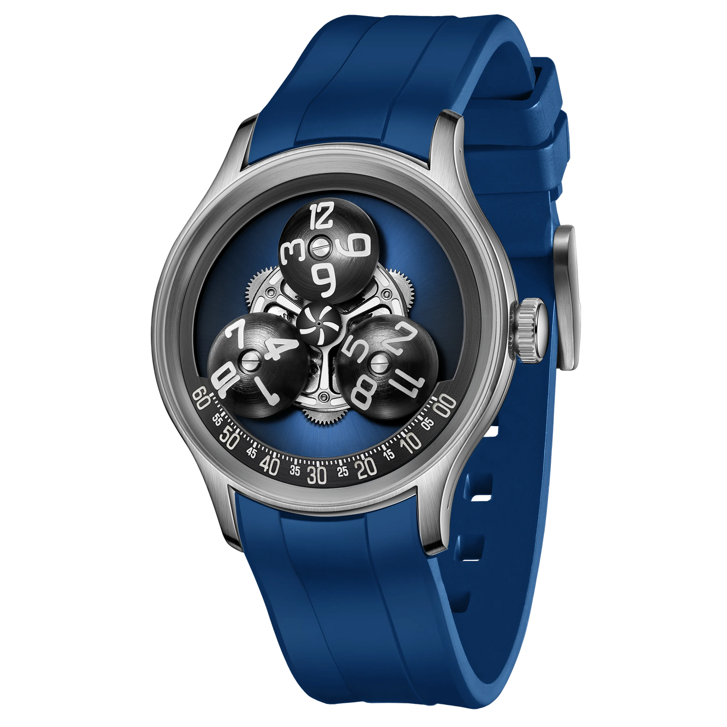 OBLVLO Luxury Design Mens Stak Trek Blue Nightlight Automatic Watches Three Body Theme Waterproof Mechanical Watch BLM-TRISOME