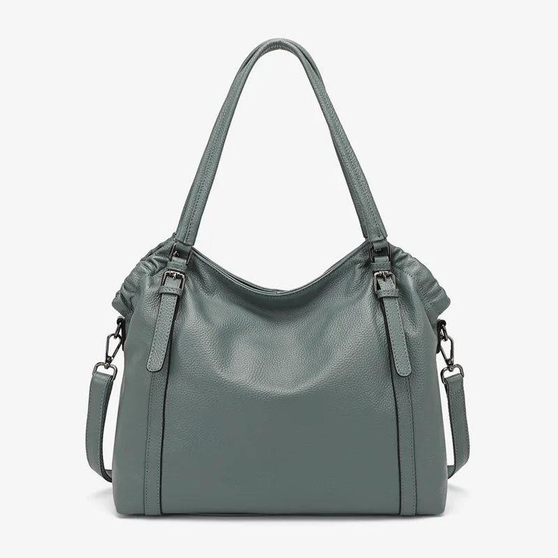 Zency Fashion Women Shoulder Bag 100% Genuine Leather Handbag Hobo Bag Charm Ladies Long Belt Crossbody Shopper Purse 2024 New