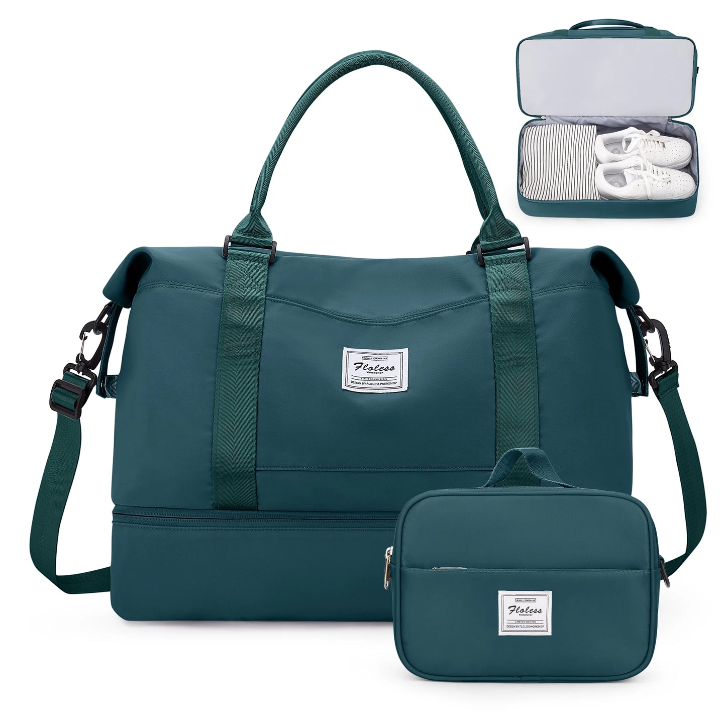 Weekender Bags for Women Personal Item Travel Bag with Shoes Compartment Overnight Travel Duffel Bag with Toiletry Bag Gym Bag