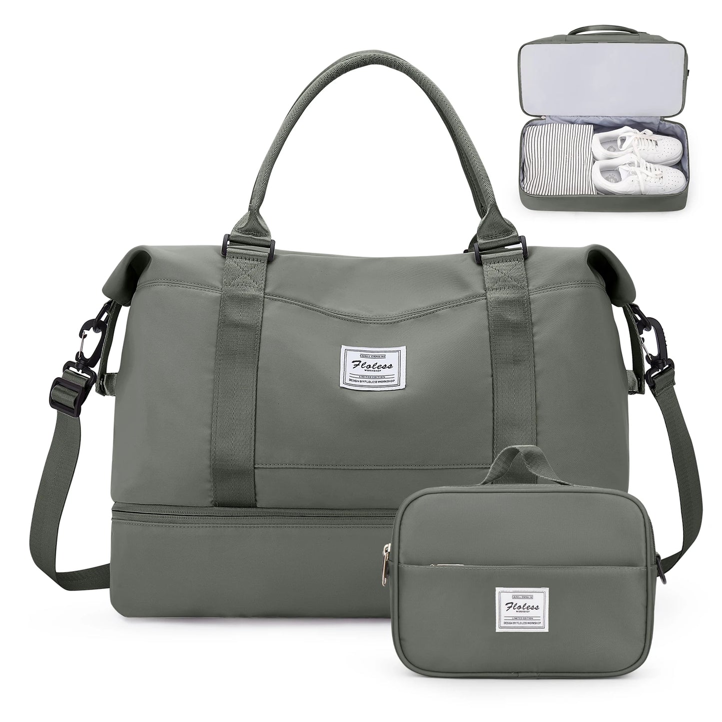 Weekender Bags for Women Personal Item Travel Bag with Shoes Compartment Overnight Travel Duffel Bag with Toiletry Bag Gym Bag