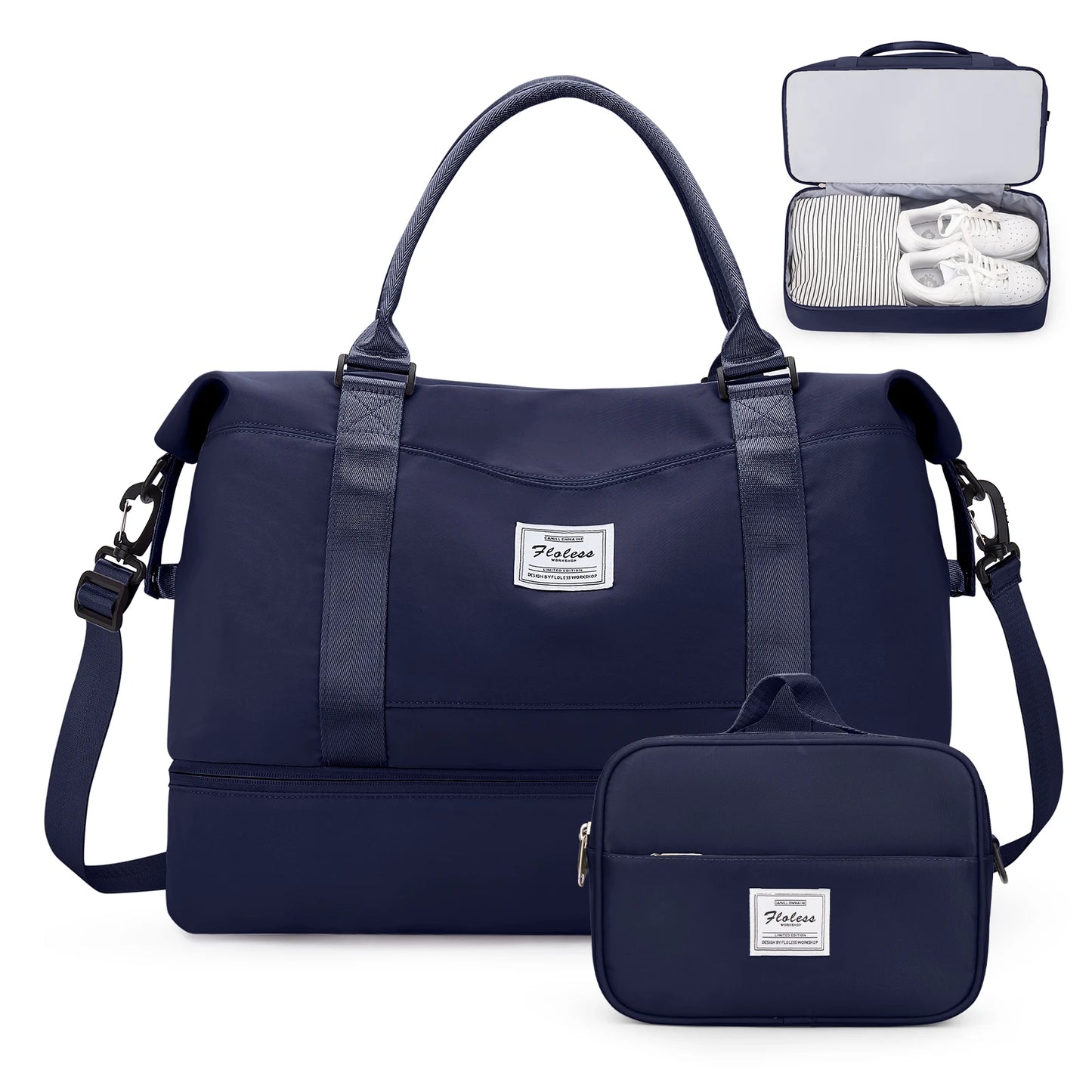 Weekender Bags for Women Personal Item Travel Bag with Shoes Compartment Overnight Travel Duffel Bag with Toiletry Bag Gym Bag