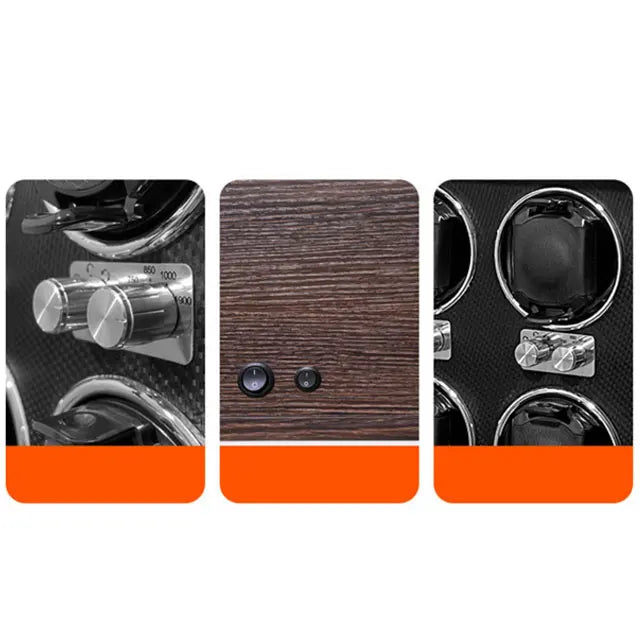 IBBETON Brand Luxury Wood Watch Winder High-End Leather Automatic Watches Box with Mabuchi Motor Watch Cabinet Clock Storage Box