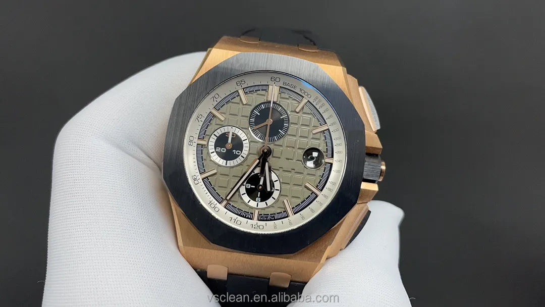 HB Factory New Luxury Men's Women's Watches 26400 Oakk Chronograph Automatic Mechanical Movement 44MM White Dial Ceramic Bezel