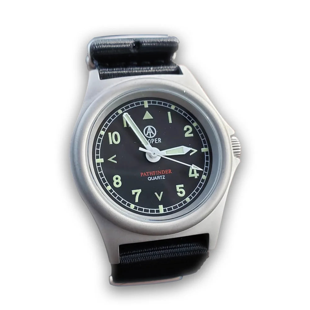 QM Quartz Watch 38mm Miyota Japan Movement Steel Pathfinder MWC Military Army Matt Steel Finish New in Luminous 8018 Waterproof