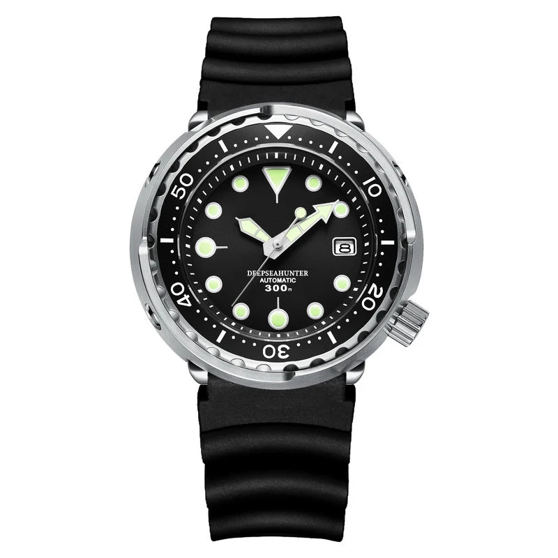 ADDIESDIVE Tuna Series Watch Blue Dial 316L Stainless Steel Watch Sapphire Crystal 300m Diving Watch C3 Super Luminous Hands
