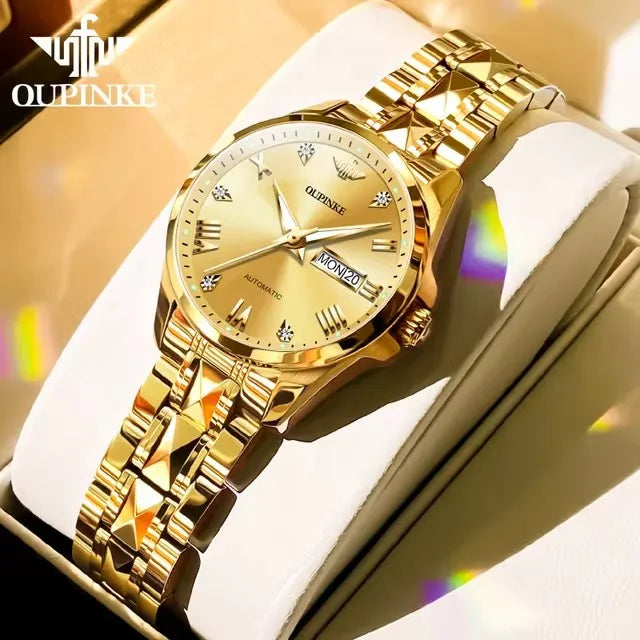 OUPINKE 3171 Women's Watches Fashion Tungsten Steel Sapphire Brand Waterproof Automatic Mechanical Watch Elegant Watch Women