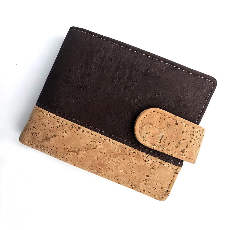 Rustic Men Cork Wallet Bifold Eco Friendly Cork Card Wallet