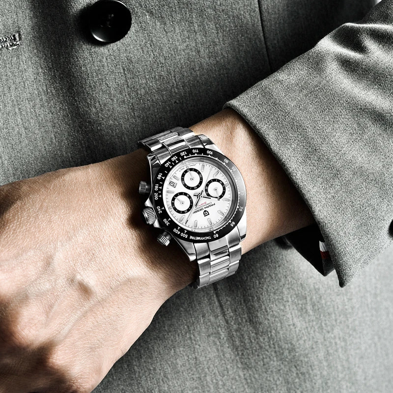 2025 New PAGANI DESIGN Chronograph Luxury Quartz Wrist Watch For Men Automatic Date 100M Waterproof JAPAN VK63 Movt Reloj Hombre