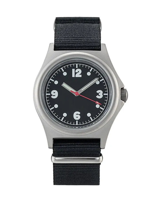 QM Quartz Watch 38mm Miyota Japan Movement Steel Pathfinder MWC Military Army Matt Steel Finish New in Luminous 8018 Waterproof