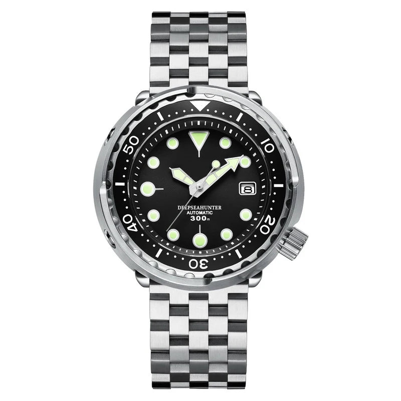 ADDIESDIVE Tuna Series Watch Blue Dial 316L Stainless Steel Watch Sapphire Crystal 300m Diving Watch C3 Super Luminous Hands