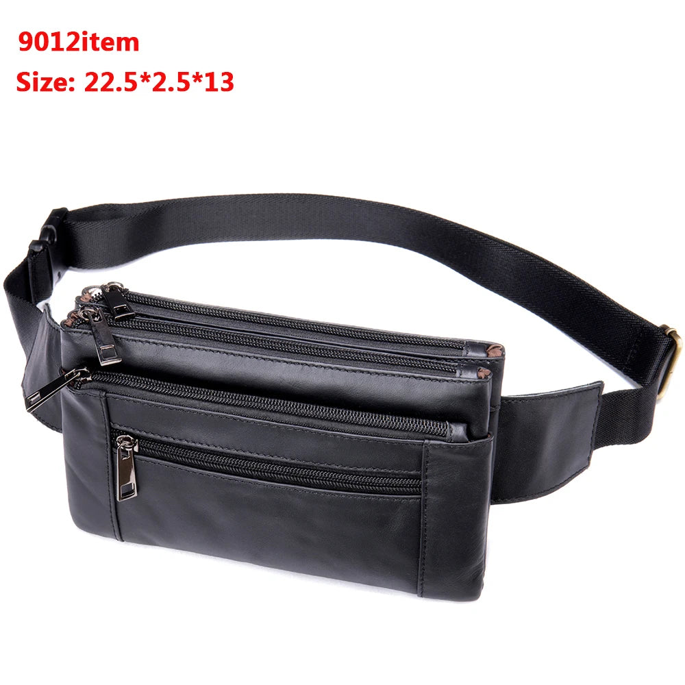 WESTAL Men's Waist Bags Genuine Leather Men's Belt Bag Fanny Pack Male Waist Pack Money Belt Hip Bag Man Belts Pouch Bags 8953