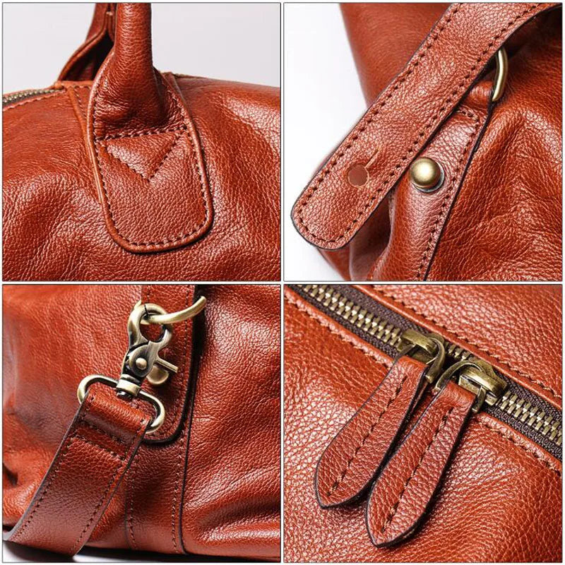 Luxury Cowhide Genuine Leather Travel Bag Men Duffel Bag Overnight Luggage Bag Carry On Large Weekend Shoulder Gym Bag Tote XY06