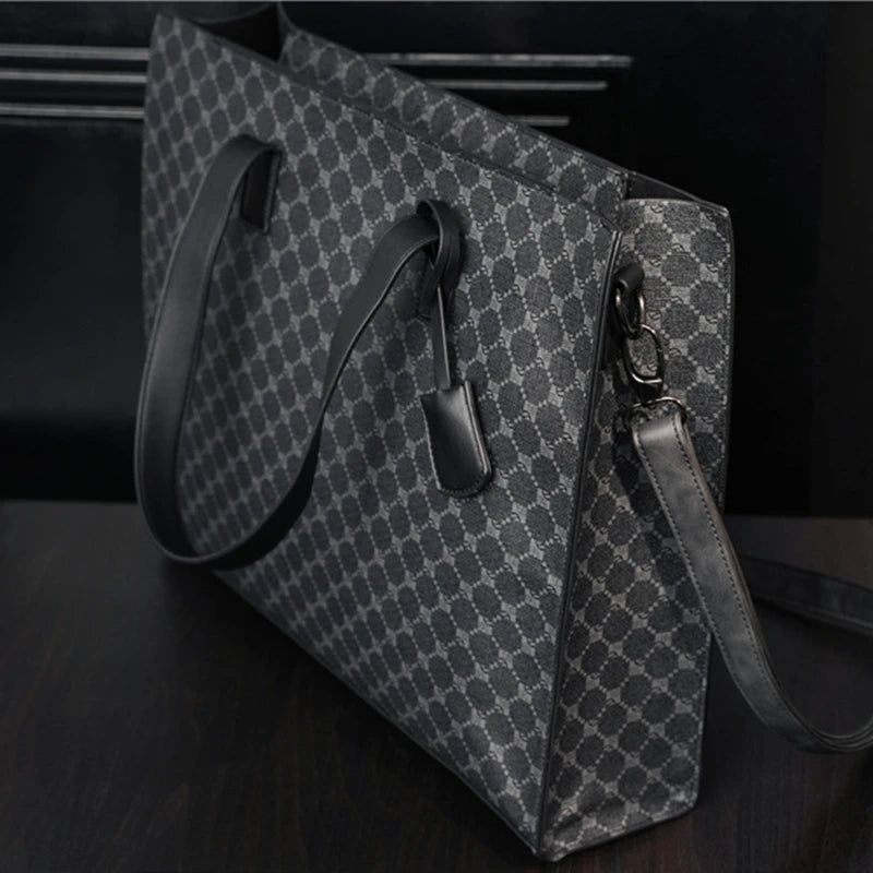 Luxury Totes Bag Men Shoulder Bag Large Size Pu Leather Handbags Fashion Design Men's Crossbody Bag Satchels Shoulder Bag Male