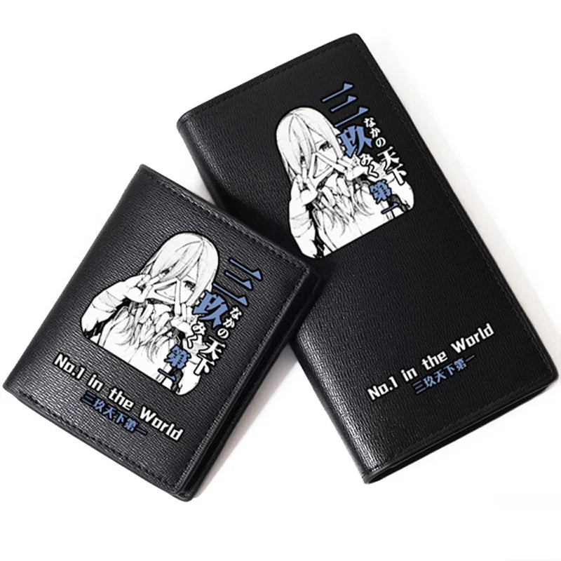 Hot Anime The Quintessential Quintuplets Nakano Miku Kawaii Women Long Purse Pu Leather Wallet ID Card Holder Girl Coin Purse