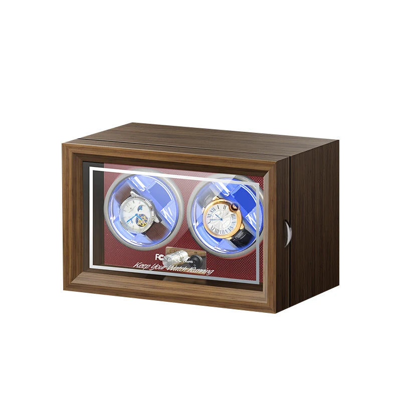 IBBETON Luxury Brand Wood Watch Winder High-End 2 4 Slot Automatic Watches Box with Mabuchi Moto Watch Cabinet Clock Storage Box