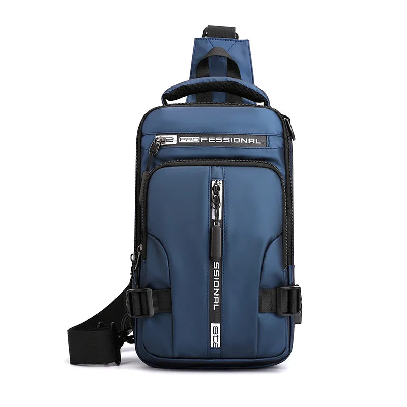 YoReAi New Multifunction Crossbody Bag for Men Anti-theft Shoulder Messenger Bags Male Waterproof Charging USB Bag Casual Tote
