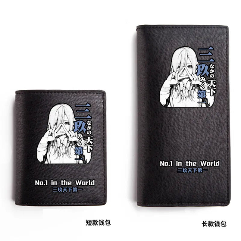 Hot Anime The Quintessential Quintuplets Nakano Miku Kawaii Women Long Purse Pu Leather Wallet ID Card Holder Girl Coin Purse