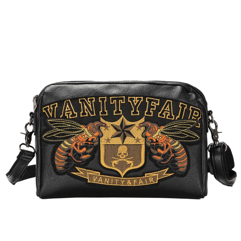 Embroidery Bee Crossbody Shoulder Bag Men Fashion Multifunction Clutch Bag Men Shoulder Bag Crossbody Messenger Bag Man Handbag