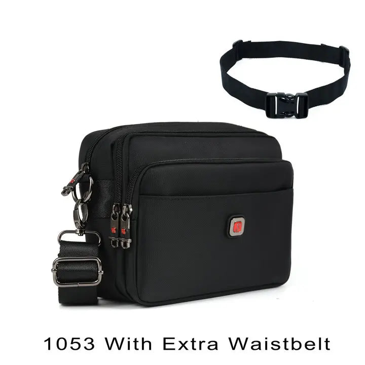 Soperwillton 2020 Men's Bag Shoulder Crossbody Messenger Bag Oxford Water-resistent Waist Packs Zipper Bag For Men Travel Bag