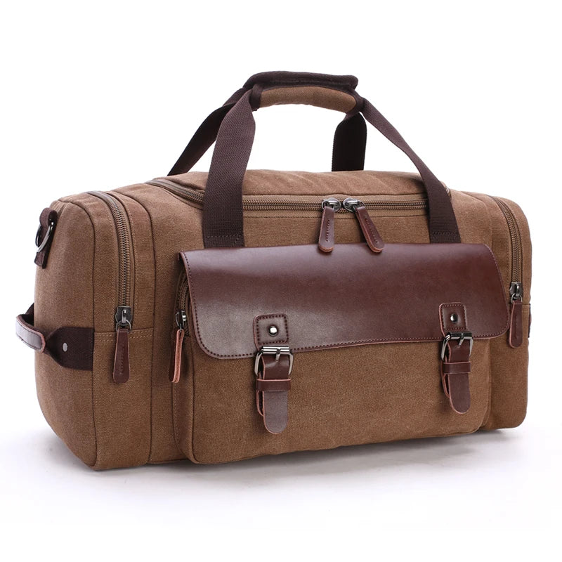 2021 High Quality Man Canvas Bag Black Outdoor Hiking Handbags Men Travel Duffle Bag Large Capacity Shoulder Bags For Boy