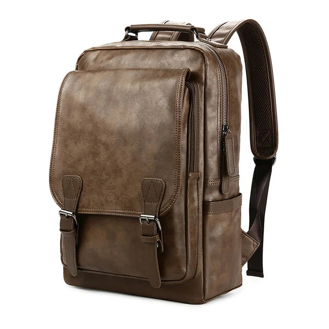 New Luxury School Backpack Waterproof Leather Backpack For Laptop Men Travel Teenage Student Backpack Bag Male Bagpack Mochila