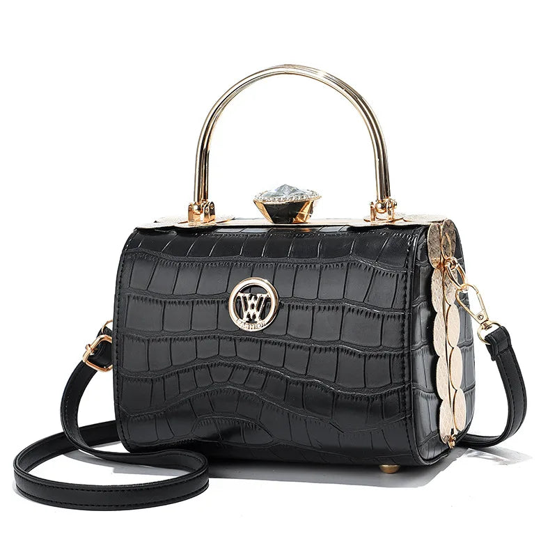 Fashion Brand Designer Ladies Handbag Bright Leather Bridal Bag New Small Square Bag Shoulder Bag High Quality Messenger Bag