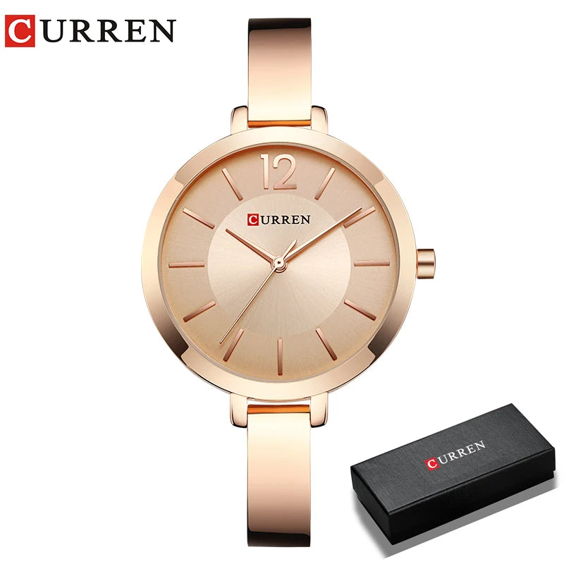 CURREN Watch For Women 9012 Top Brand Luxury Quartz Clock Casual Fashion Ladies Wristwatch Lady Clock Relogio Feminino