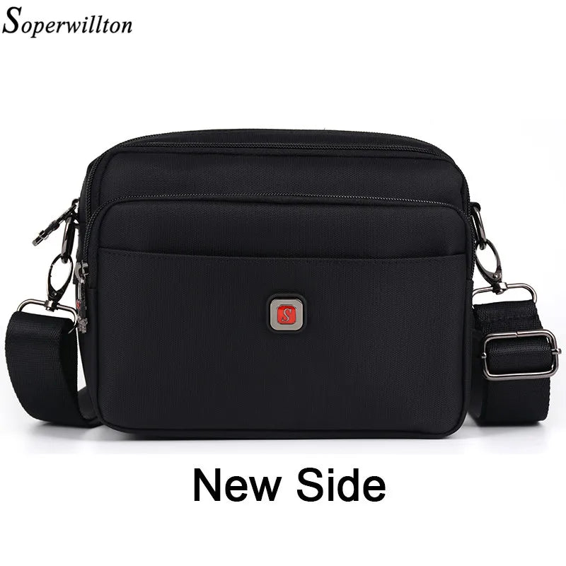 Soperwillton Men's Bag Male Shoulder Bag Oxford Messenger Horizontal Bag Crossbody Man Famous Brand Design Bolsa Masculina #1053