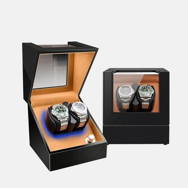 IBBETON Automatic Luxury Watch Winder Mabuchi Mute Motor Carbon Fiber Watches Box Jewelry Display Storage Case Organizer Watches