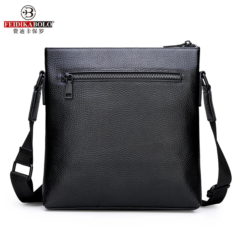 Feidikabolo New First Layer Cowhide Man Bag Crocodile Pattern Men's Shoulder Bag Personality Casual Wild Shoulder Messenger Bag