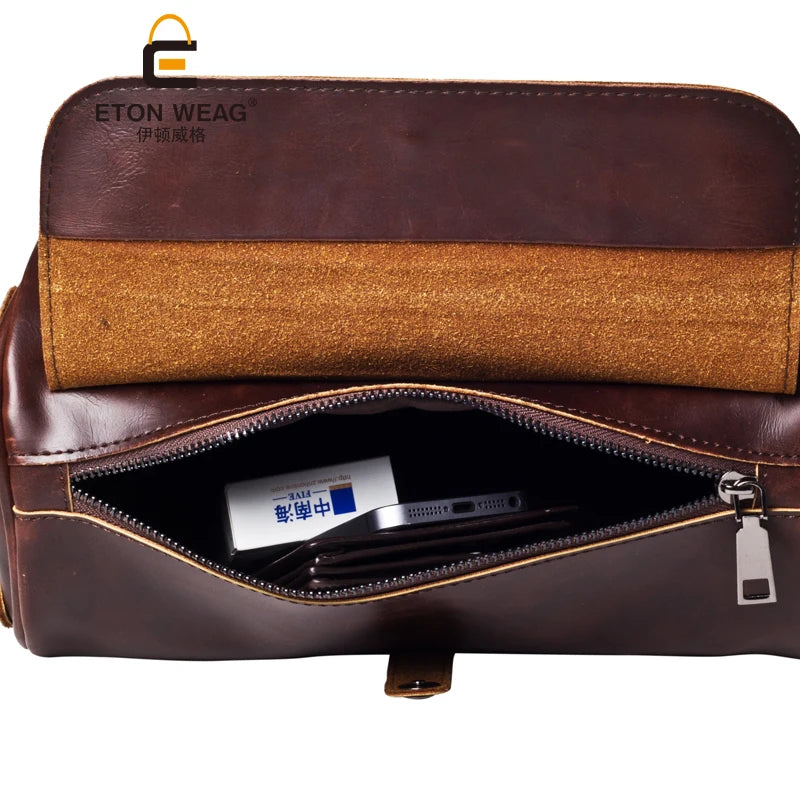 Real Brand Hot Sale New Fashion Men Bags Small Shoulder Bag Cylindrical Shape Men Messenger Bag Crossbody Leisure Bag