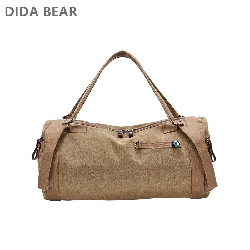 DIDABEAR Canvas Travel Bag Men Handbags Male Designer Large Capacity Leisure Shoulder Bags Man Multifunction Mountaineering Bag