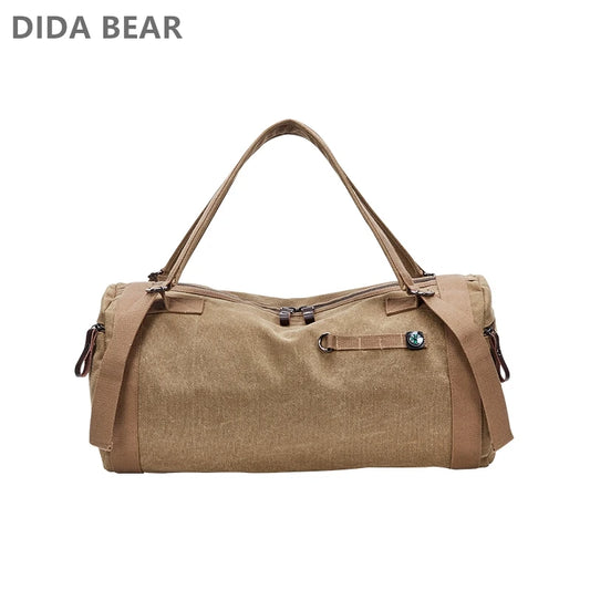 DIDABEAR Canvas Travel Bag Men Handbags Male Designer Large Capacity Leisure Shoulder Bags Man Multifunction Mountaineering Bag