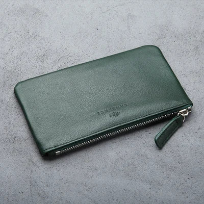 LANSPACE men's leather wallet brand thin purse fashion designer coin purses holders