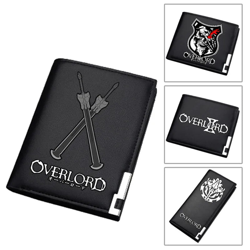 2019 NEW Fantasy Adventure Anime Overlord Men Short Wallet Pu Leather Long Purse Fashion Card Holder Student Money Bags